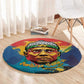 Amilcar Cabral Round Carpet Armed Activist Quote Raised Fist African Liberation Tribute - Colorful Paint Stroke - African Pride