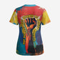 Amilcar Cabral Scrub Top Armed Activist Quote Raised Fist African Liberation Tribute - Colorful Paint Stroke - African Pride