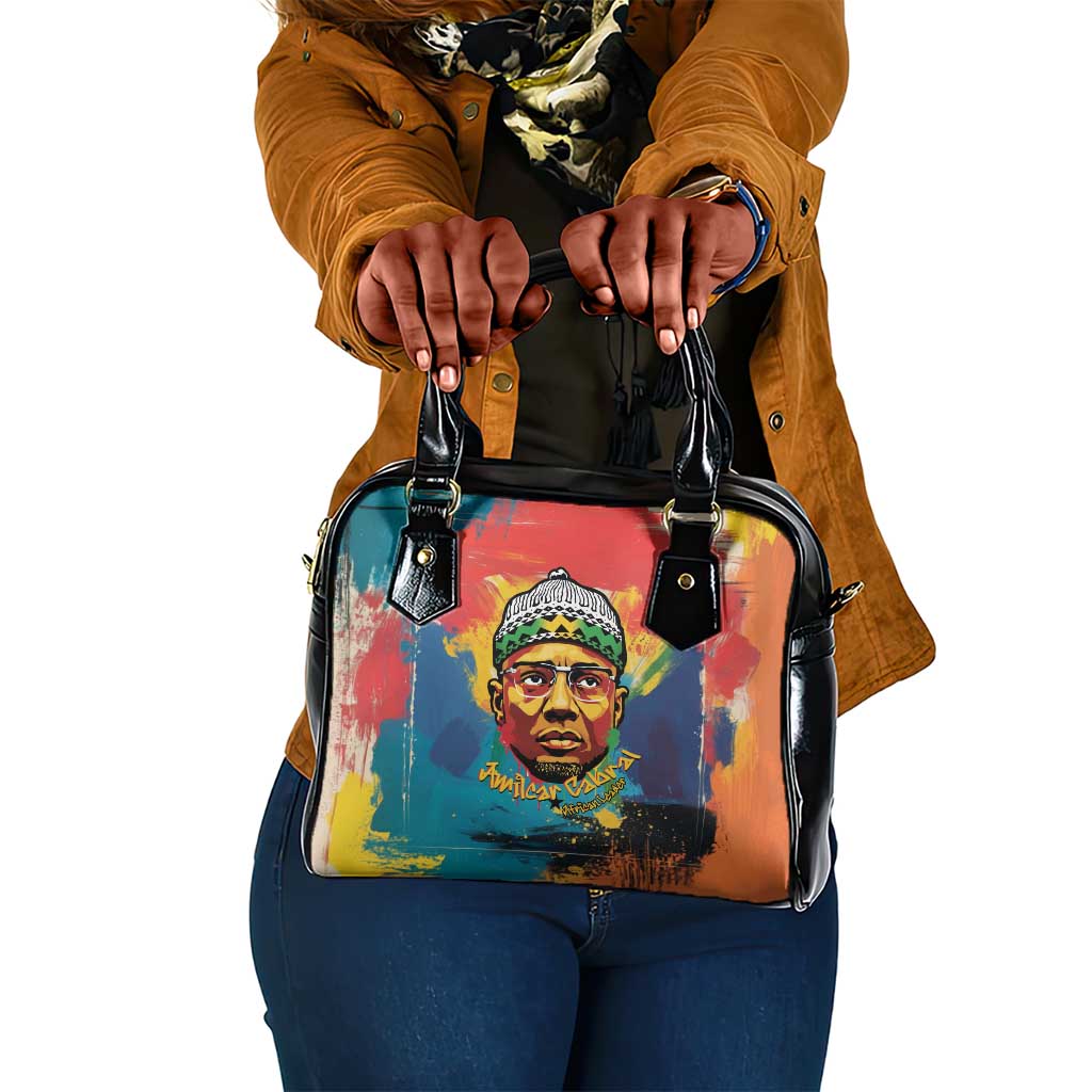 Amilcar Cabral Shoulder Handbag Armed Activist Quote Raised Fist African Liberation Tribute - Colorful Paint Stroke - African Pride