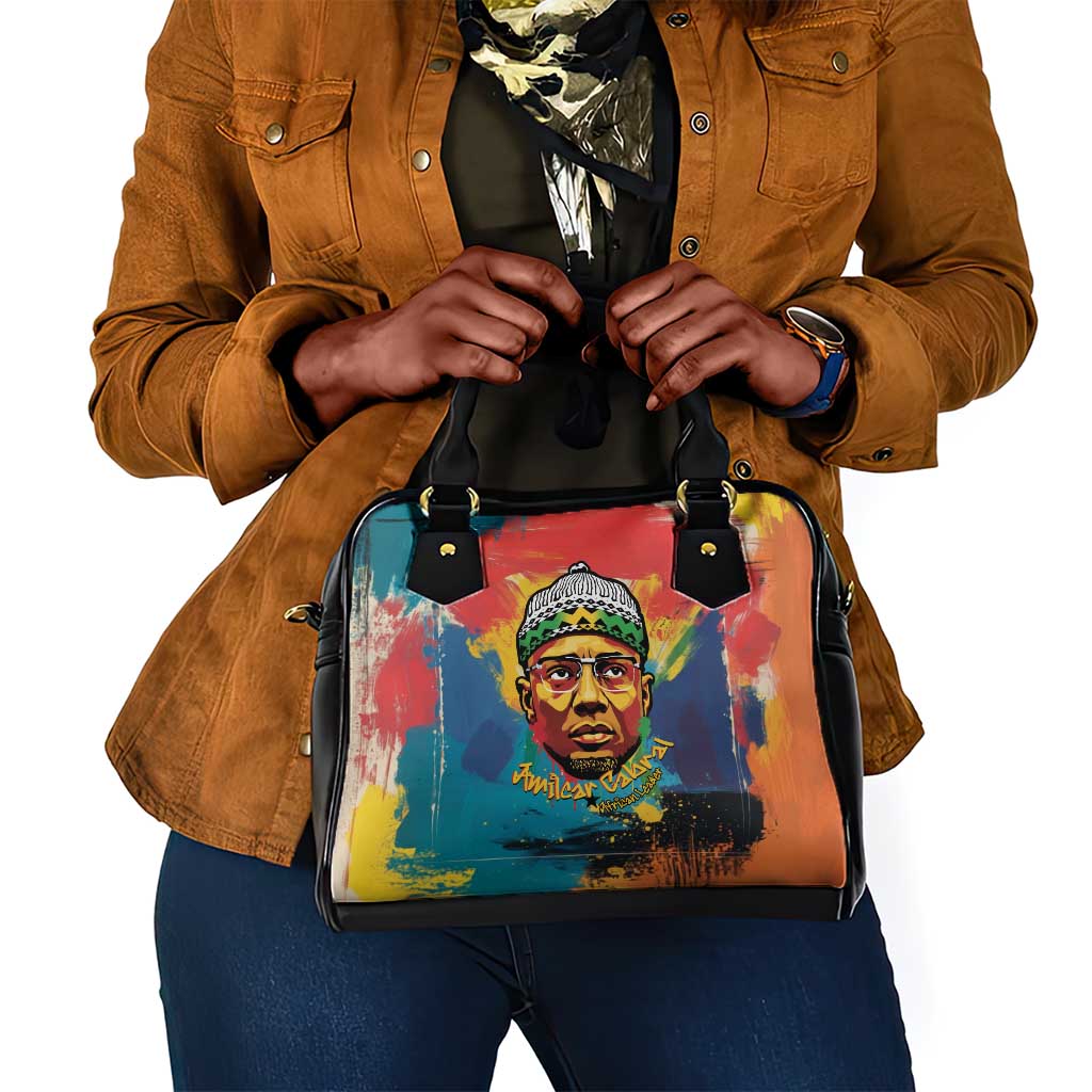 Amilcar Cabral Shoulder Handbag Armed Activist Quote Raised Fist African Liberation Tribute - Colorful Paint Stroke - African Pride