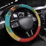 Amilcar Cabral Steering Wheel Cover Armed Activist Quote Raised Fist African Liberation Tribute - Colorful Paint Stroke - African Pride