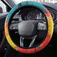 Amilcar Cabral Steering Wheel Cover Armed Activist Quote Raised Fist African Liberation Tribute - Colorful Paint Stroke - African Pride