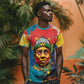 Amilcar Cabral T shirt Armed Activist Quote Raised Fist African Liberation Tribute - Colorful Paint Stroke - African Pride