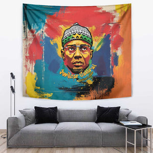 Amilcar Cabral Tapestry Armed Activist Quote Raised Fist African Liberation Tribute - Colorful Paint Stroke - African Pride