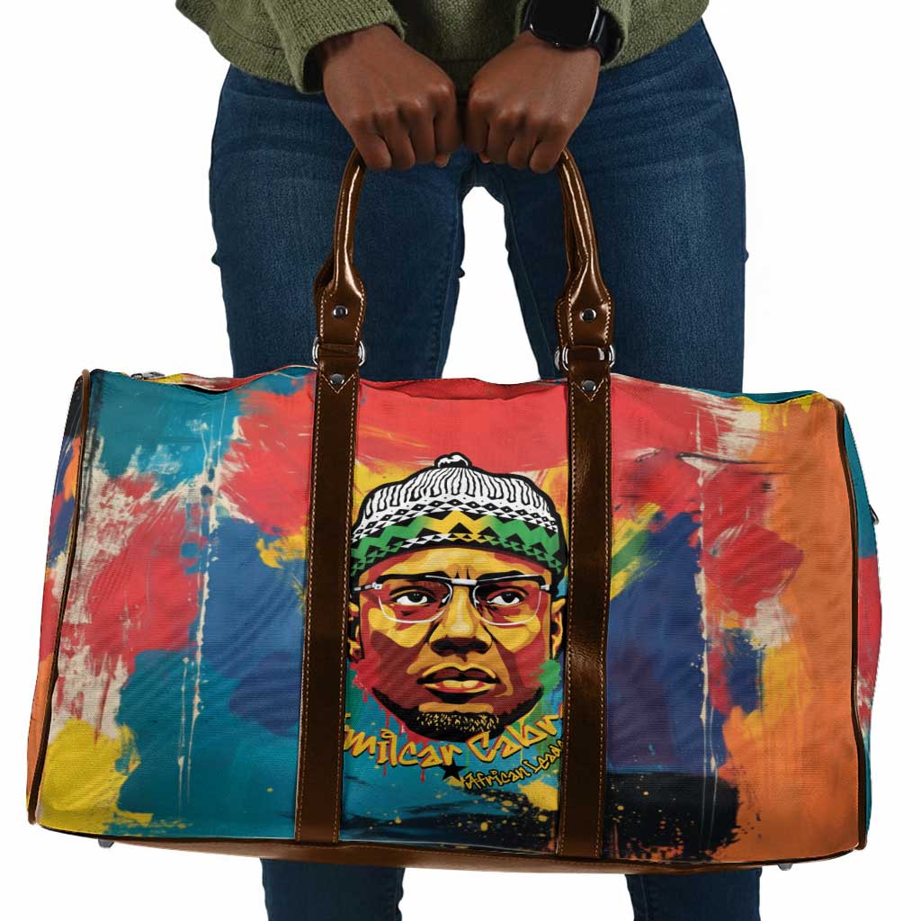 Amilcar Cabral Travel Bag Armed Activist Quote Raised Fist African Liberation Tribute - Colorful Paint Stroke - African Pride