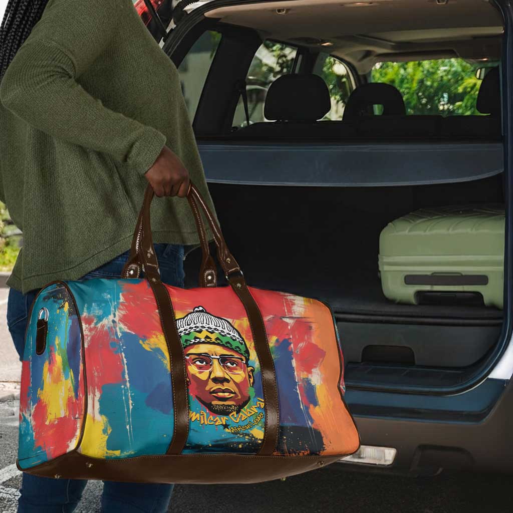 Amilcar Cabral Travel Bag Armed Activist Quote Raised Fist African Liberation Tribute - Colorful Paint Stroke - African Pride