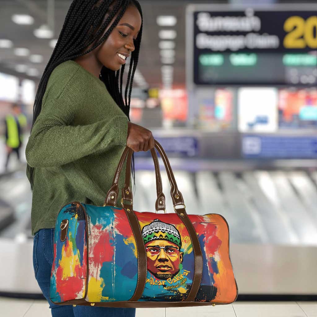 Amilcar Cabral Travel Bag Armed Activist Quote Raised Fist African Liberation Tribute - Colorful Paint Stroke - African Pride