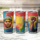 Amilcar Cabral Tumbler Cup Armed Activist Quote Raised Fist African Liberation Tribute - Colorful Paint Stroke - African Pride