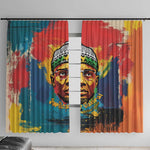 Amilcar Cabral Window Curtain Armed Activist Quote Raised Fist African Liberation Tribute - Colorful Paint Stroke - African Pride