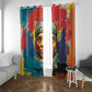 Amilcar Cabral Window Curtain Armed Activist Quote Raised Fist African Liberation Tribute - Colorful Paint Stroke - African Pride