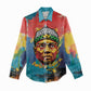 Amilcar Cabral Women Casual Shirt Armed Activist Quote Raised Fist African Liberation Tribute - Colorful Paint Stroke - African Pride