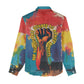 Amilcar Cabral Women Casual Shirt Armed Activist Quote Raised Fist African Liberation Tribute - Colorful Paint Stroke - African Pride