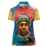 Amilcar Cabral Women Polo Shirt Armed Activist Quote Raised Fist African Liberation Tribute - Colorful Paint Stroke - African Pride