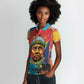 Amilcar Cabral Women Polo Shirt Armed Activist Quote Raised Fist African Liberation Tribute - Colorful Paint Stroke - African Pride