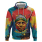Amilcar Cabral Zip Hoodie Armed Activist Quote Raised Fist African Liberation Tribute - Colorful Paint Stroke - African Pride