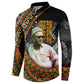 Amilcar Cabral Button Sweatshirt African Map with Chains Freedom Theme Revolutionary Liberation Tribute