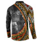 Amilcar Cabral Button Sweatshirt African Map with Chains Freedom Theme Revolutionary Liberation Tribute