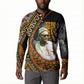 Amilcar Cabral Button Sweatshirt African Map with Chains Freedom Theme Revolutionary Liberation Tribute