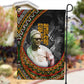 Amilcar Cabral Garden Flag African Map with Chains Freedom Theme Revolutionary Liberation Tribute - African Pride