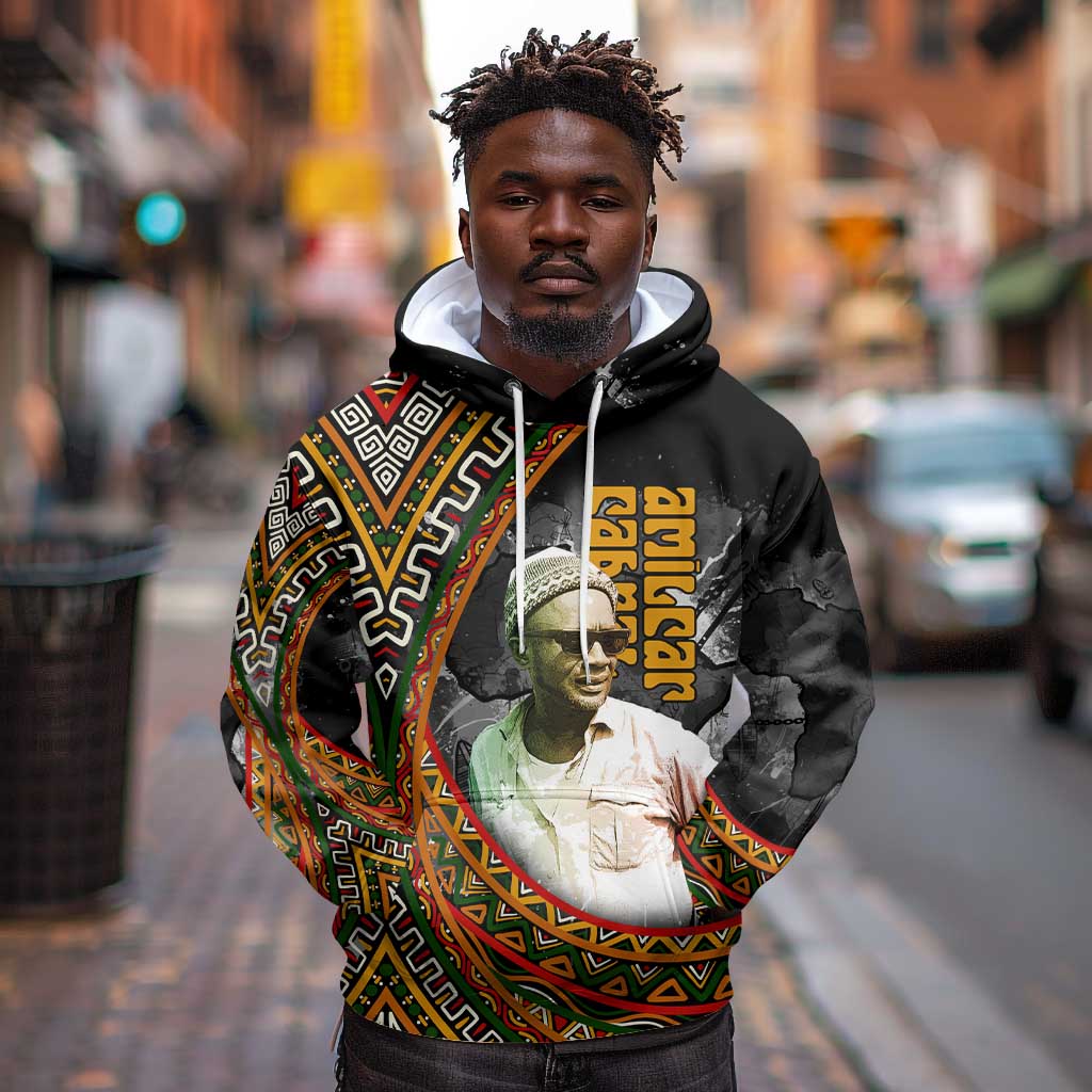 Amilcar Cabral Hoodie African Map with Chains Freedom Theme Revolutionary Liberation Tribute - African Pride