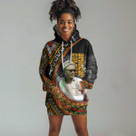 Amilcar Cabral Hoodie Dress African Map with Chains Freedom Theme Revolutionary Liberation Tribute - African Pride