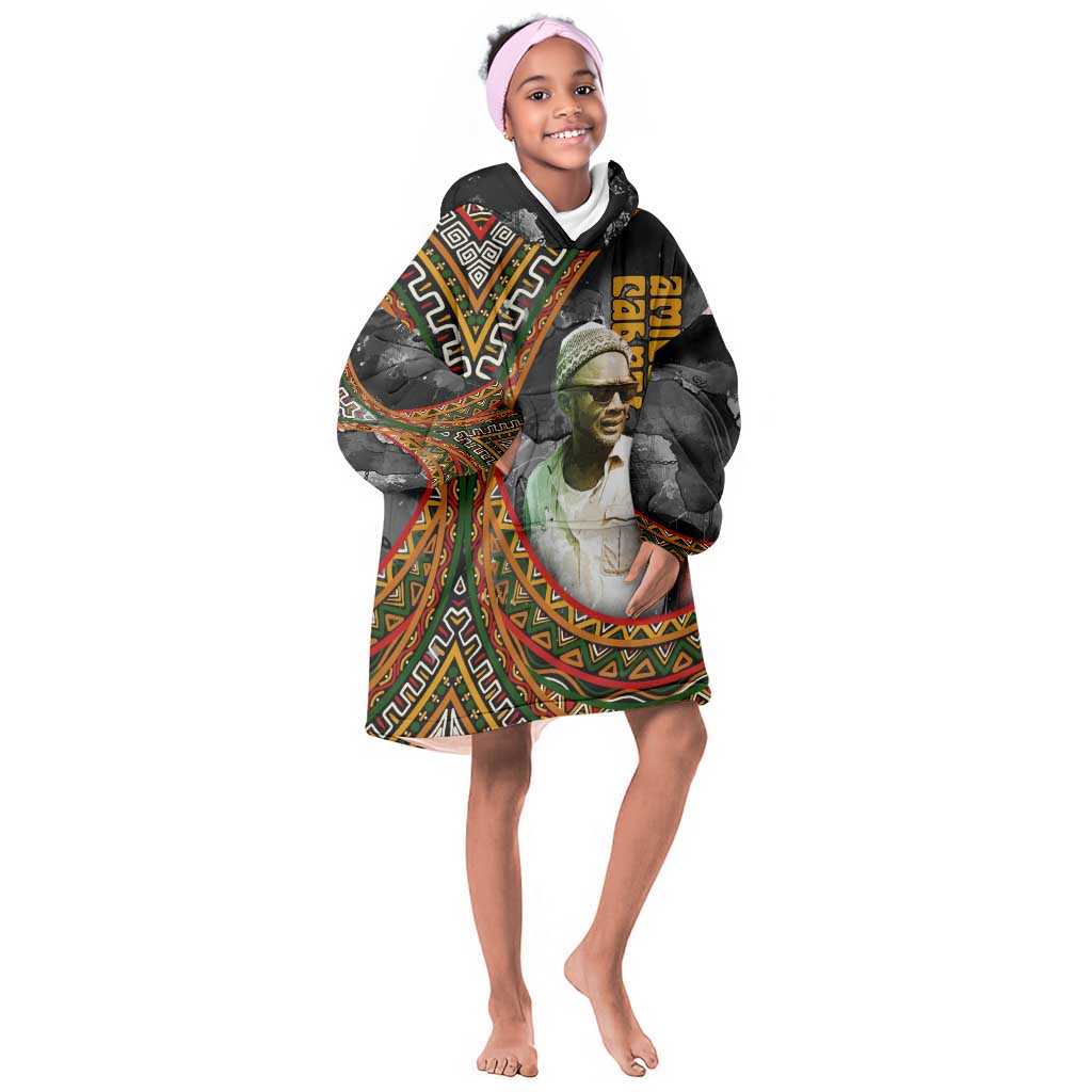 Amilcar Cabral Kid Wearable Blanket Hoodie African Map with Chains Freedom Theme Revolutionary Liberation Tribute - African Pride