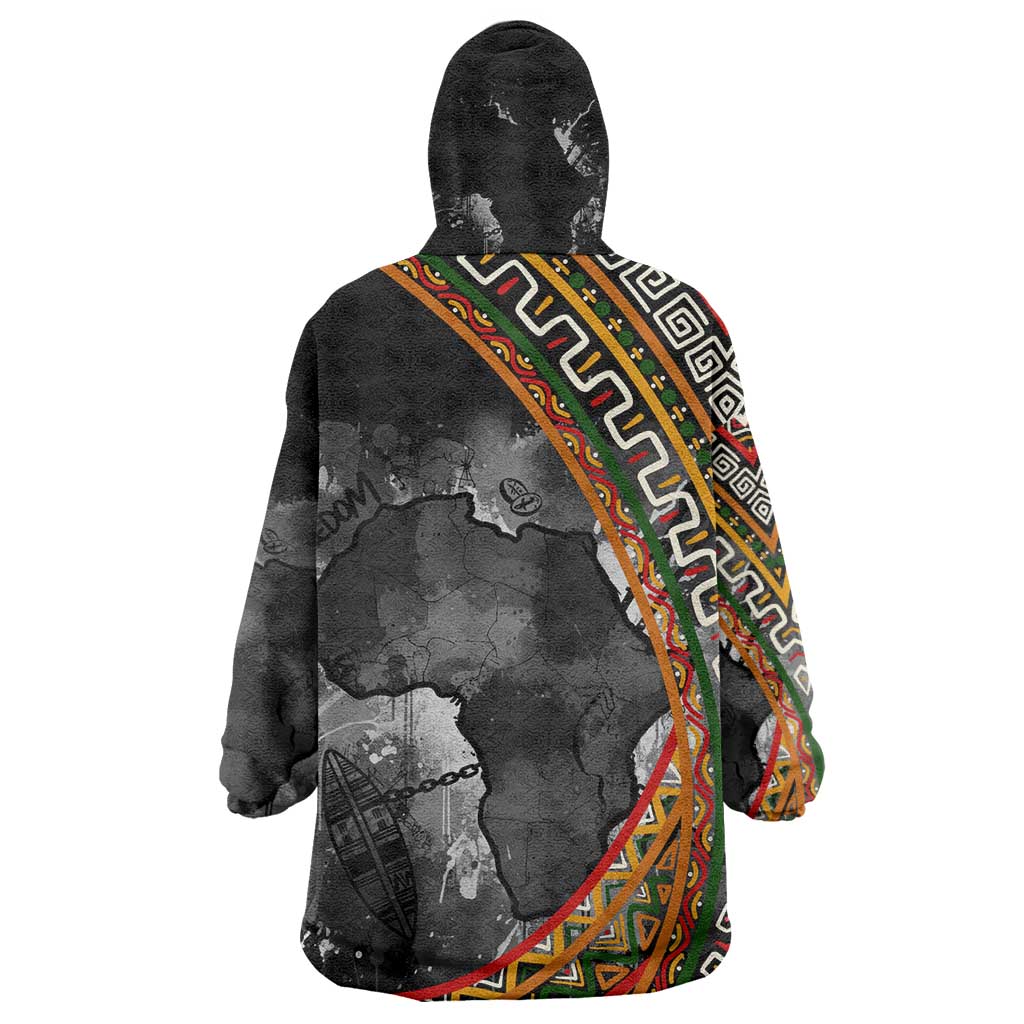 Amilcar Cabral Kid Wearable Blanket Hoodie African Map with Chains Freedom Theme Revolutionary Liberation Tribute - African Pride