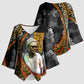 Amilcar Cabral Kimono Sleeve Blouse African Map with Chains Freedom Theme Revolutionary Liberation Tribute - African Pride