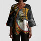 Amilcar Cabral Kimono Sleeve Blouse African Map with Chains Freedom Theme Revolutionary Liberation Tribute - African Pride