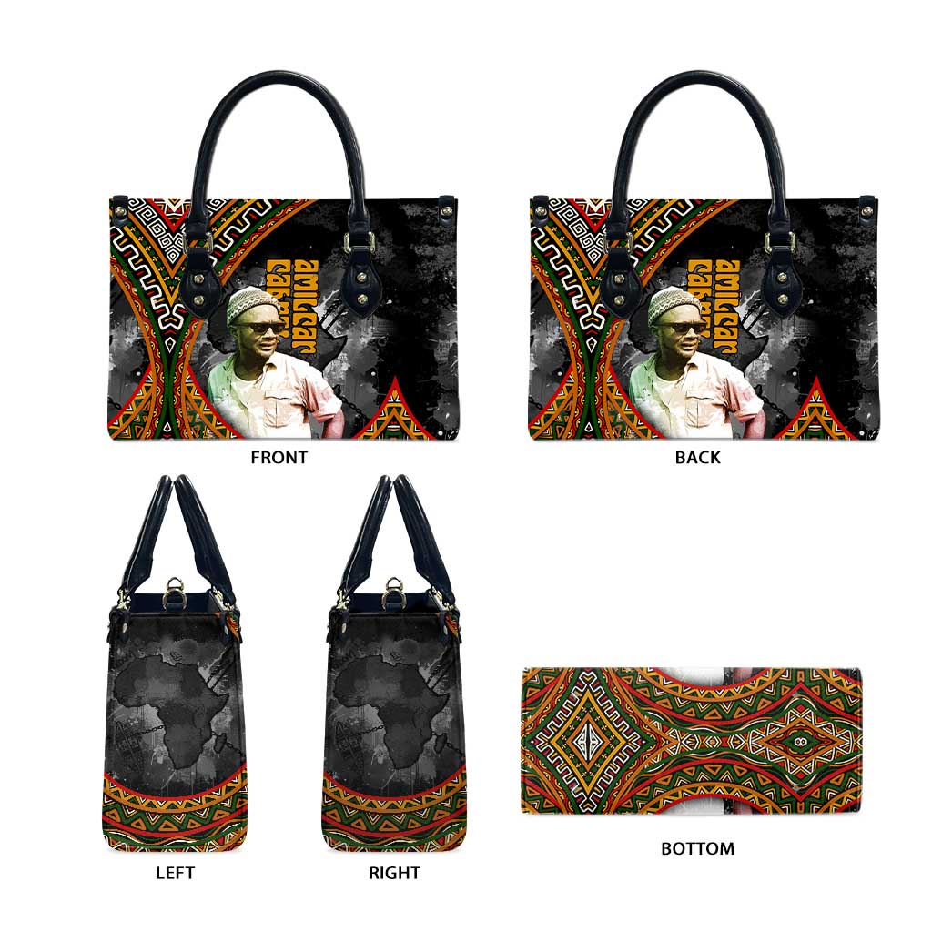 Amilcar Cabral Leather Bag African Map with Chains Freedom Theme Revolutionary Liberation Tribute - African Pride
