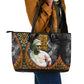 Amilcar Cabral Leather Tote Bag African Map with Chains Freedom Theme Revolutionary Liberation Tribute - African Pride