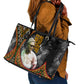 Amilcar Cabral Leather Tote Bag African Map with Chains Freedom Theme Revolutionary Liberation Tribute - African Pride