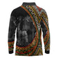 Amilcar Cabral Long Sleeve Polo Shirt African Map with Chains Freedom Theme Revolutionary Liberation Tribute - African Pride
