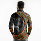 Amilcar Cabral Long Sleeve Polo Shirt African Map with Chains Freedom Theme Revolutionary Liberation Tribute - African Pride