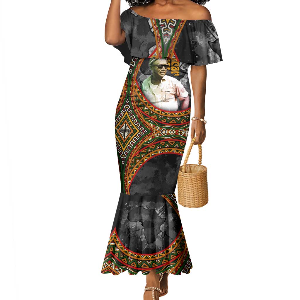 Amilcar Cabral Mermaid Dress African Map with Chains Freedom Theme Revolutionary Liberation Tribute - African Pride
