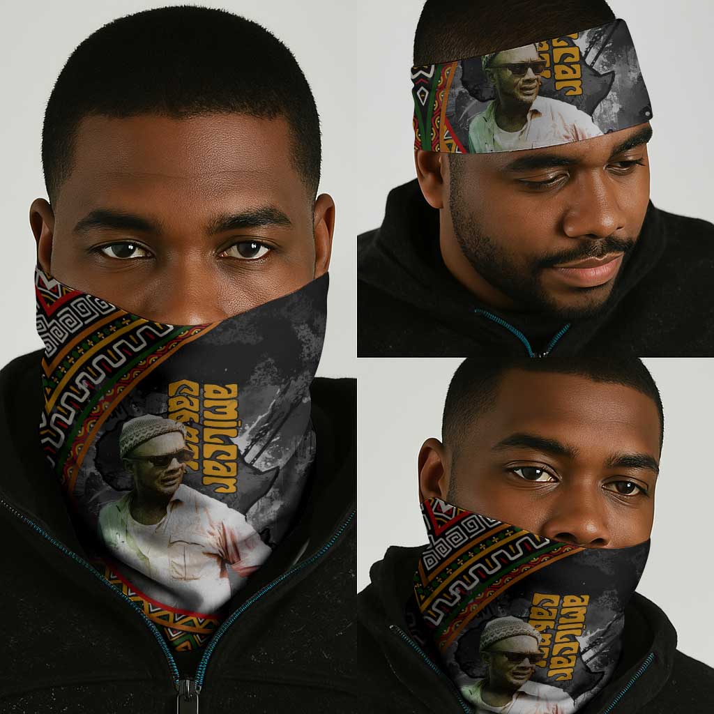 Amilcar Cabral Neck Gaiter African Map with Chains Freedom Theme Revolutionary Liberation Tribute - African Pride