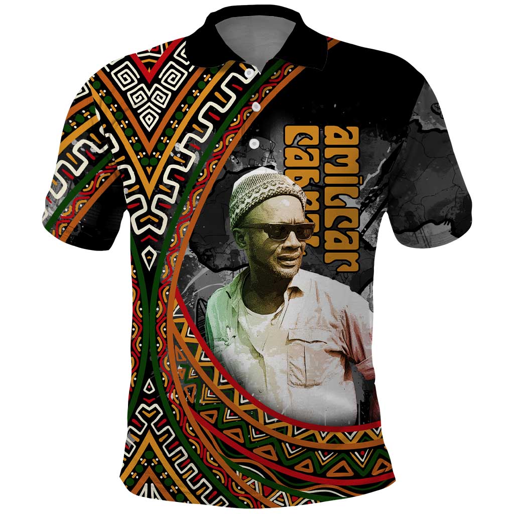 Amilcar Cabral Polo Shirt African Map with Chains Freedom Theme Revolutionary Liberation Tribute - African Pride