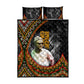 Amilcar Cabral Quilt Bed Set African Map with Chains Freedom Theme Revolutionary Liberation Tribute - African Pride