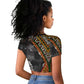Amilcar Cabral Raglan Cropped T shirt African Map with Chains Freedom Theme Revolutionary Liberation Tribute - African Pride