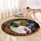 Amilcar Cabral Round Carpet African Map with Chains Freedom Theme Revolutionary Liberation Tribute - African Pride