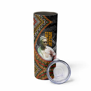Amilcar Cabral Skinny Tumbler African Map with Chains Freedom Theme Revolutionary Liberation Tribute - African Pride