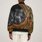 Amilcar Cabral Sleeve Zip Bomber Jacket African Map with Chains Freedom Theme Revolutionary Liberation Tribute - African Pride