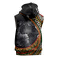 Amilcar Cabral Sleeveless Hoodie African Map with Chains Freedom Theme Revolutionary Liberation Tribute - African Pride