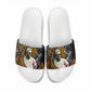 Amilcar Cabral Slide Sandals African Map with Chains Freedom Theme Revolutionary Liberation Tribute - African Pride