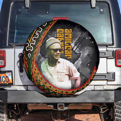 Amilcar Cabral Spare Tire Cover African Map with Chains Freedom Theme Revolutionary Liberation Tribute - African Pride