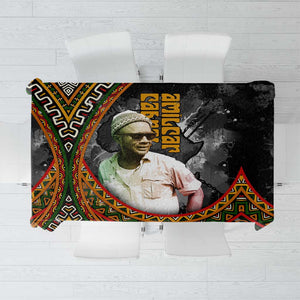 Amilcar Cabral Tablecloth African Map with Chains Freedom Theme Revolutionary Liberation Tribute - African Pride