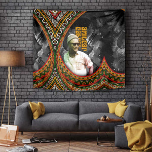 Amilcar Cabral Tapestry African Map with Chains Freedom Theme Revolutionary Liberation Tribute - African Pride