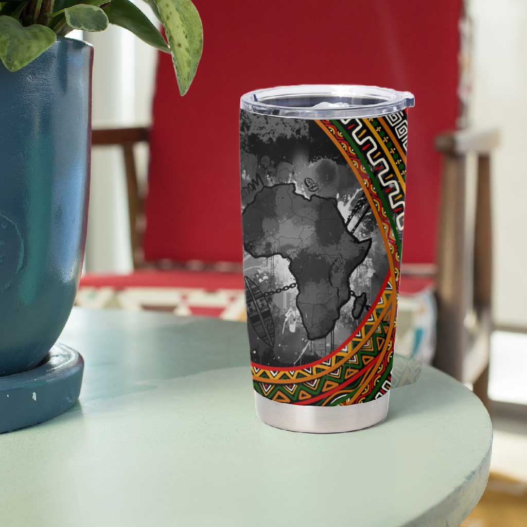 Amilcar Cabral Tumbler Cup African Map with Chains Freedom Theme Revolutionary Liberation Tribute - African Pride