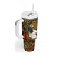 Amilcar Cabral Tumbler With Handle African Map with Chains Freedom Theme Revolutionary Liberation Tribute - African Pride
