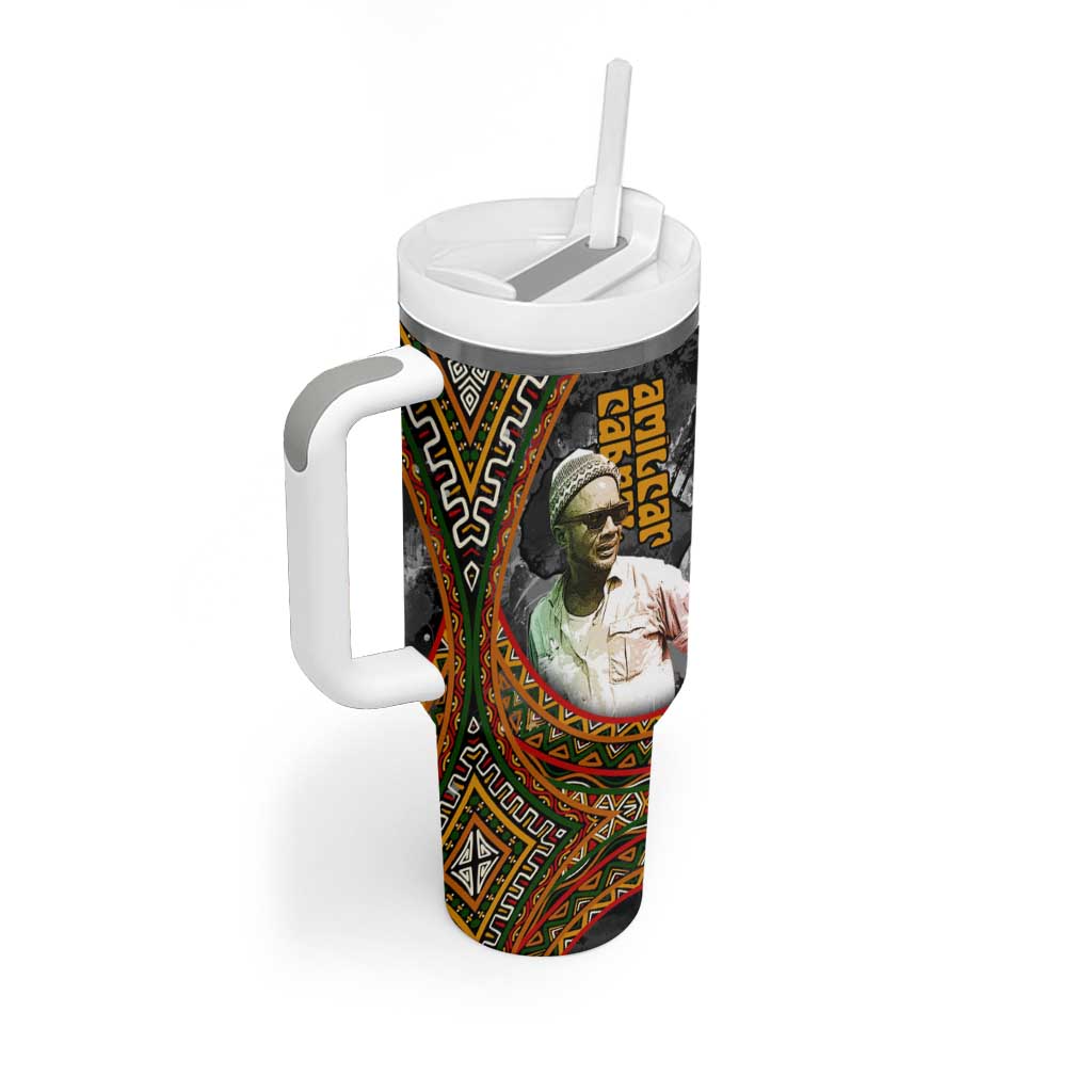 Amilcar Cabral Tumbler With Handle African Map with Chains Freedom Theme Revolutionary Liberation Tribute - African Pride